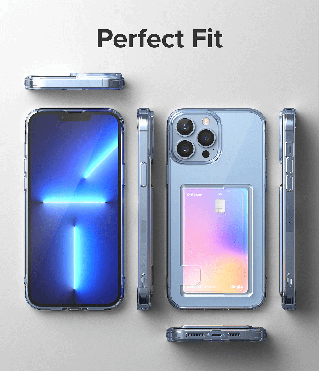 Estuche para iPhone 13 Pro Max - Ringke Fusion Card - Clear