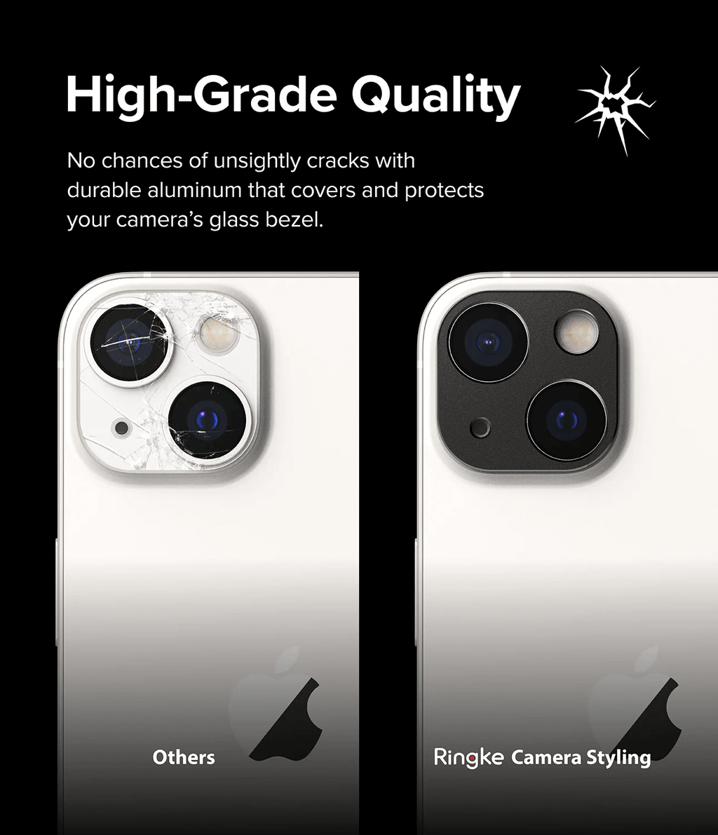 Protector de Cámara para iPhone  14 / 14 Plus - Ringke Camera Styling Black