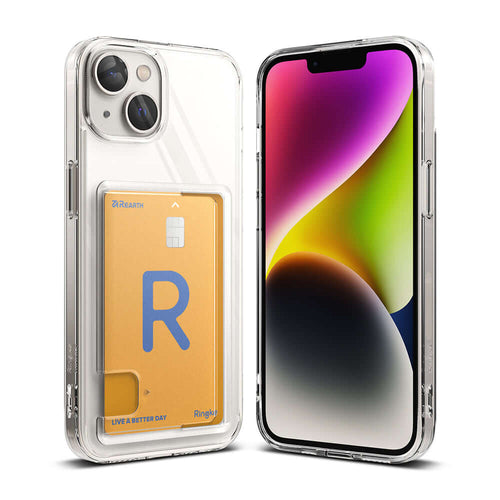 Combo Protector de Pantalla para iPhone 14 Plus / 13 Pro Max - Ringke Tempered Glass + Estuche para iPhone 14 Plus - Ringke Fusion Card - Clear