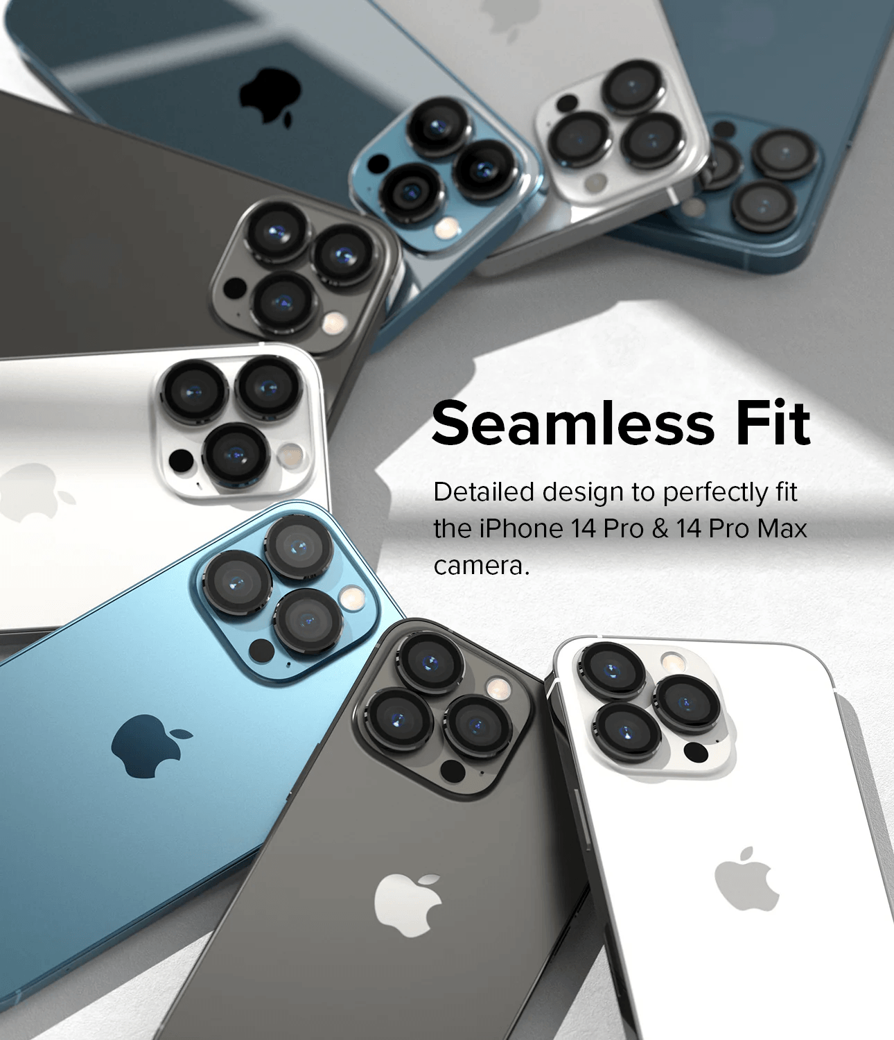 Protector de Cámara para iPhone 14 Pro / Pro Max - Ringke Camera Lens Frame Glass - Black