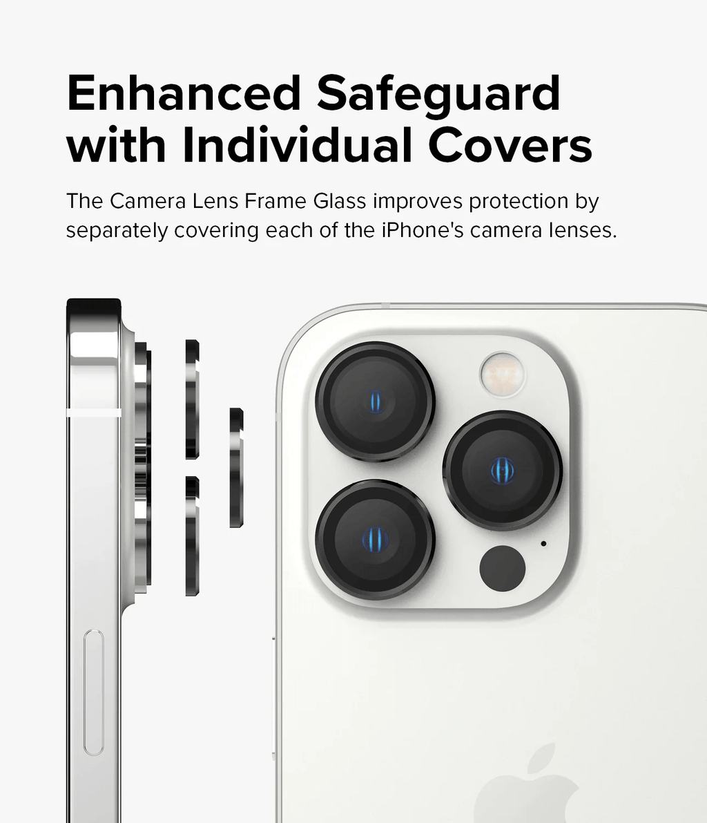 Protector de Cámara para iPhone 14 Pro / Pro Max - Ringke Camera Lens Frame Glass - Black
