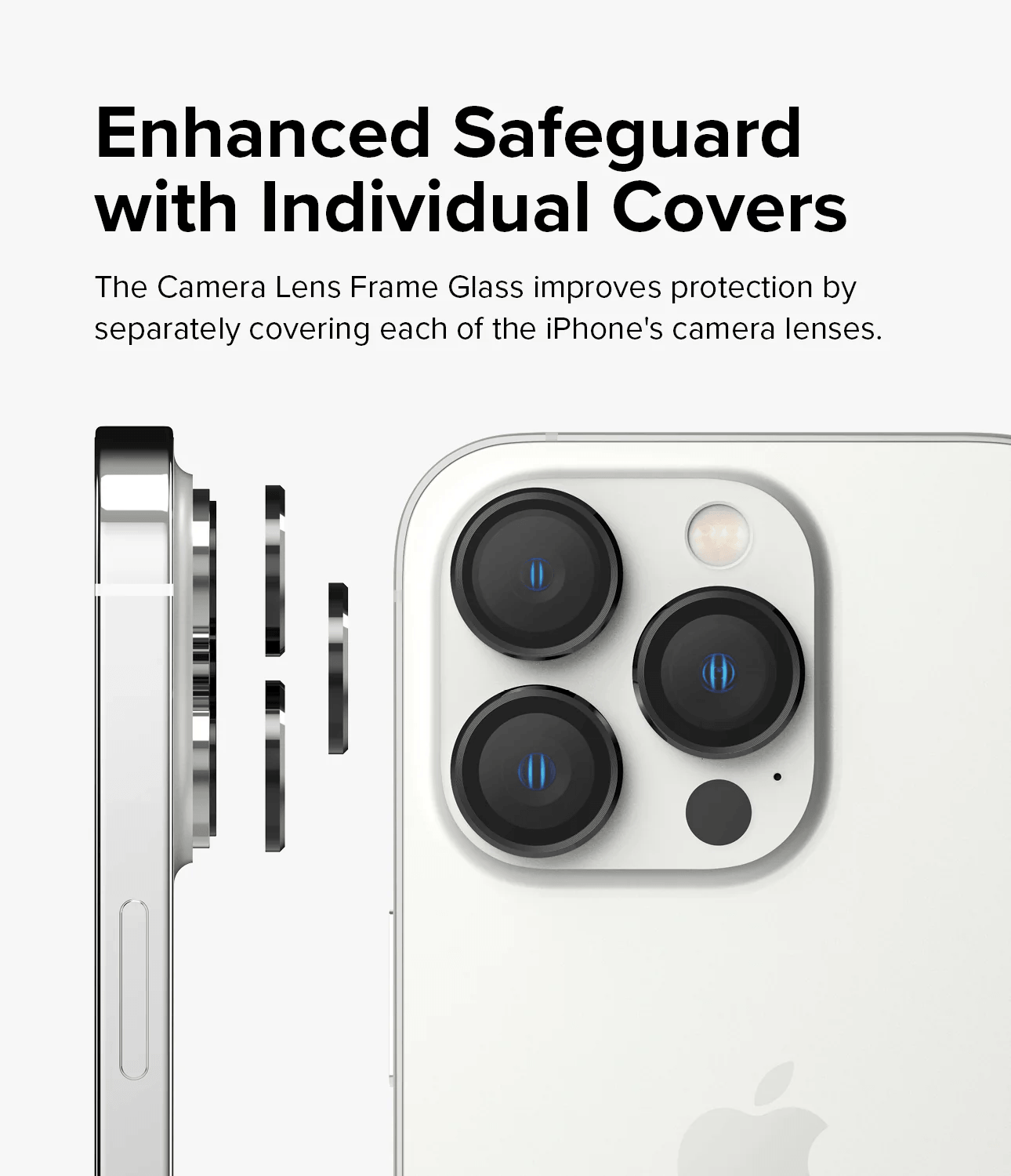 Protector de Cámara para iPhone 14 Pro / Pro Max - Ringke Camera Lens Frame Glass - Black