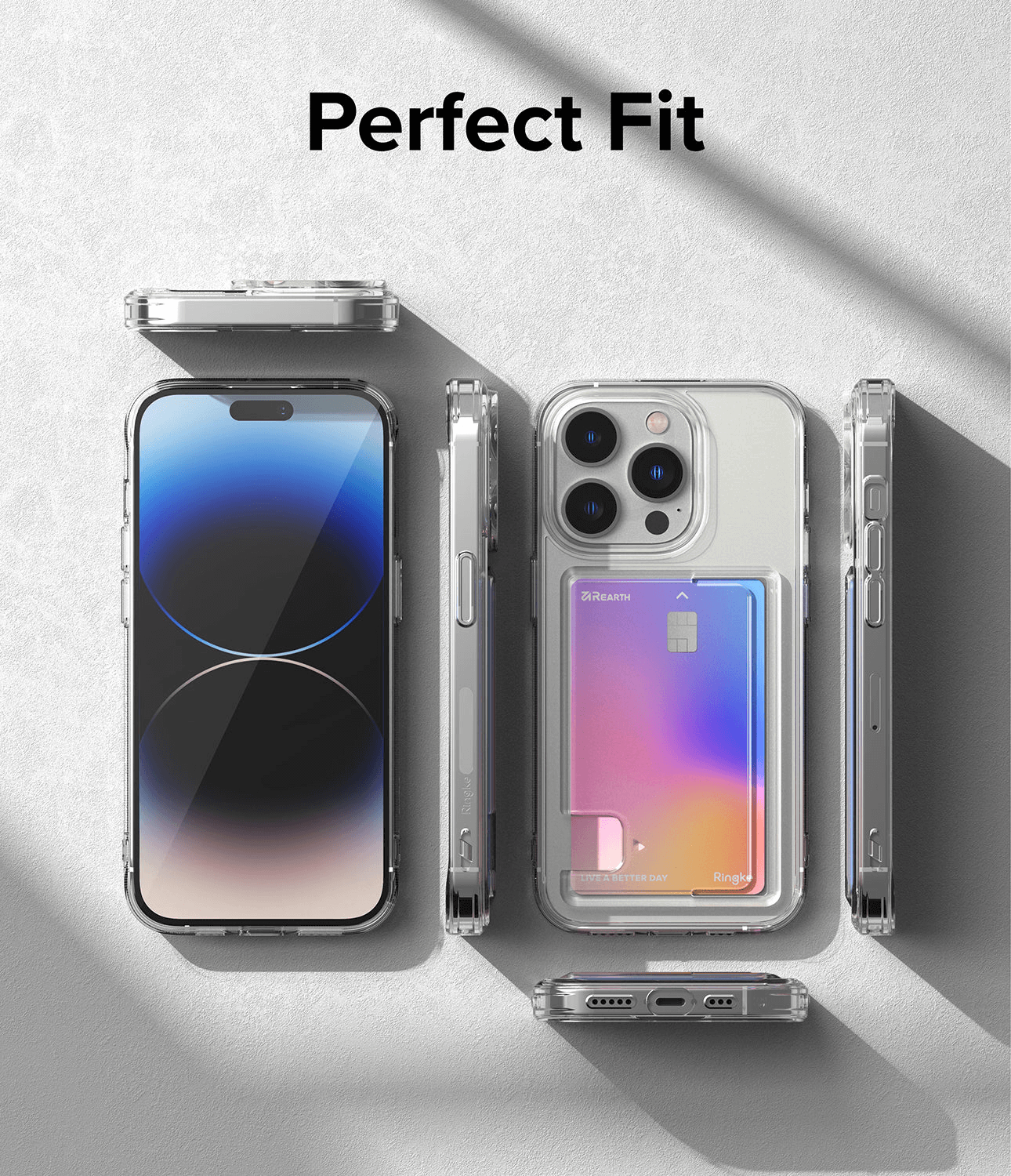 Estuche para iPhone 14 Pro Max - Ringke Fusion Card - Clear