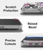 Estuche para iPhone 14 Pro Max - Ringke Fusion Design - Purple Rose