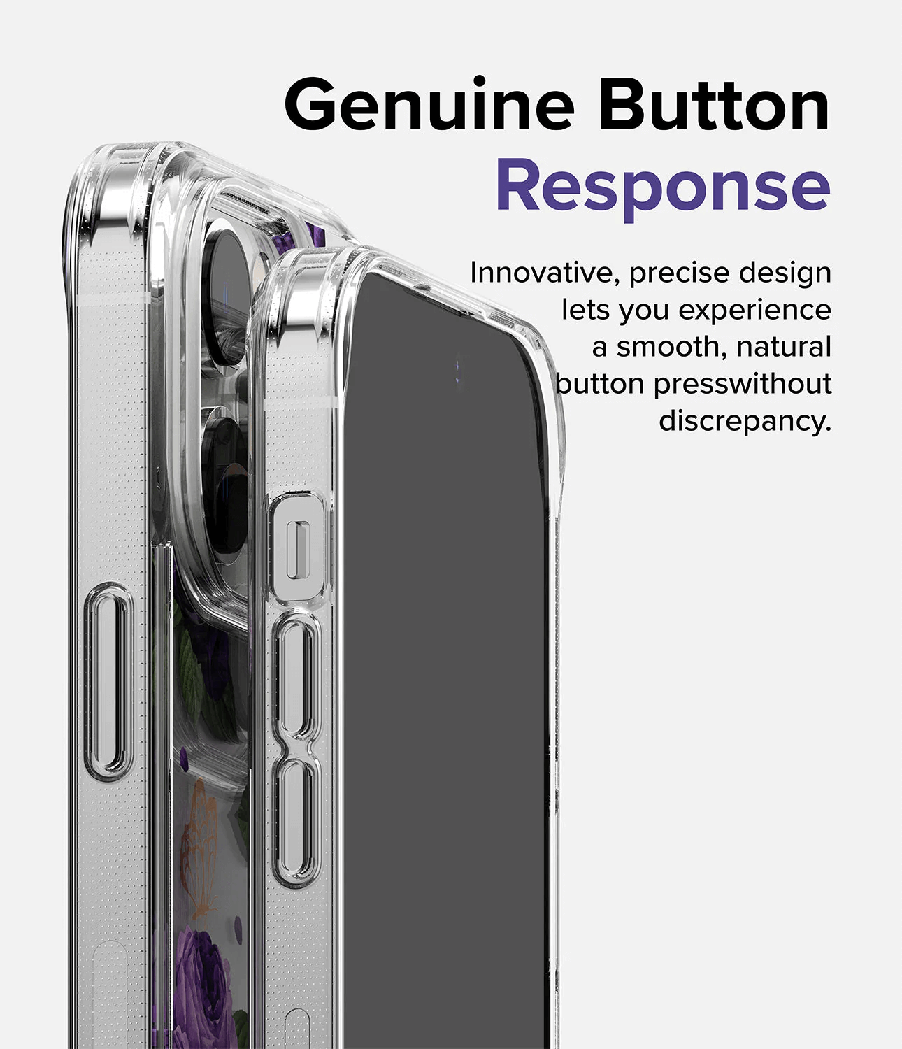 Estuche para iPhone 14 Pro Max - Ringke Fusion Design - Purple Rose