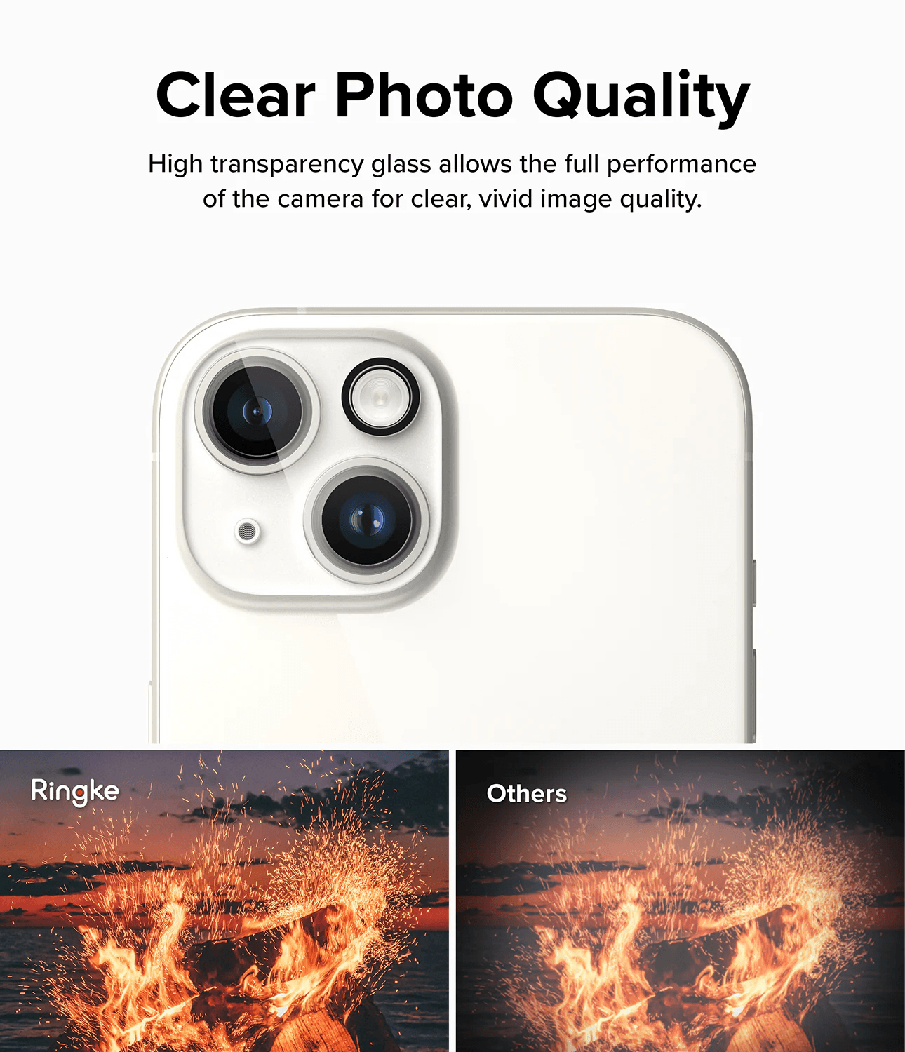 Protector de Cámara para iPhone 15 / 15 Plus - Ringke Protector Glass (Pack de 2)
