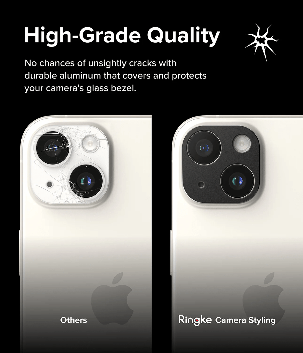 Protector de Cámara para iPhone 15 / 15 Plus - Ringke Camera Styling Black