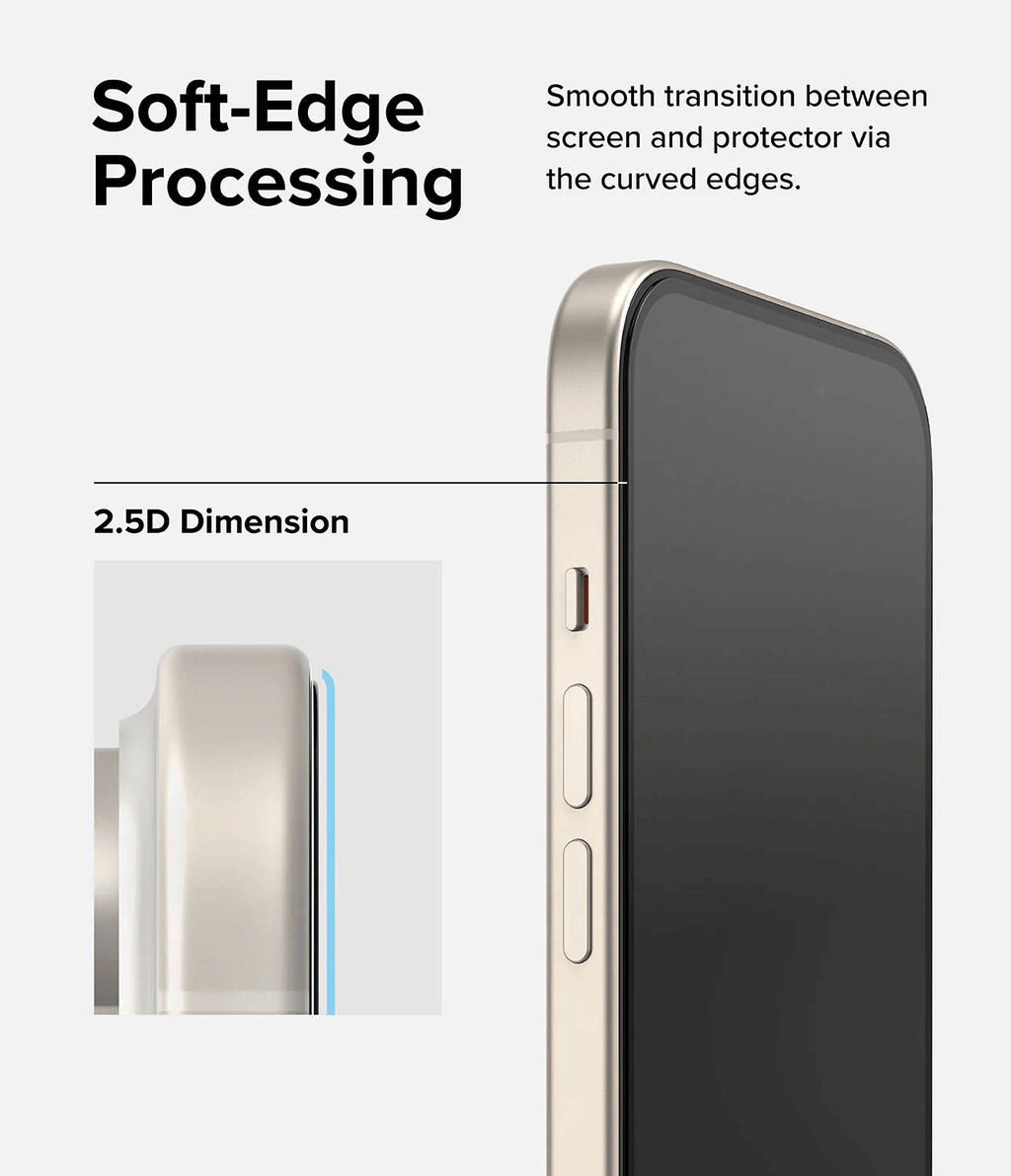 Vidrio Templado para iPhone 15 Compatible con: 16 / 14 / 13 Pro / 13 - Ringke Tempered Glass