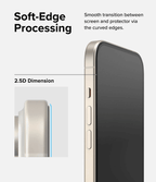 Vidrio Templado para iPhone 15 Compatible con: 16 / 14 / 13 Pro / 13 - Ringke Tempered Glass