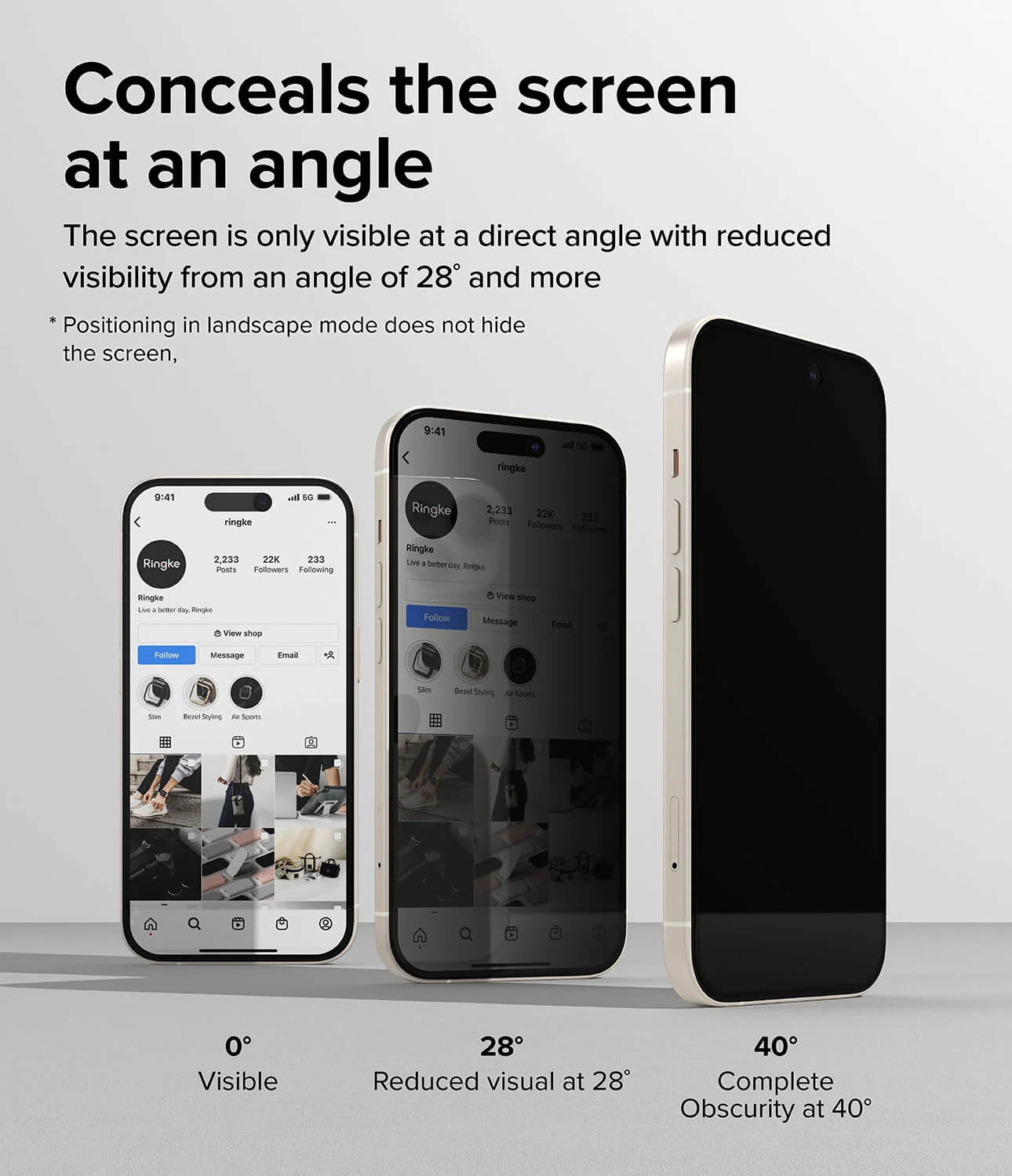Vidrio Templado para iPhone 15 - Ringke Privacy Glass