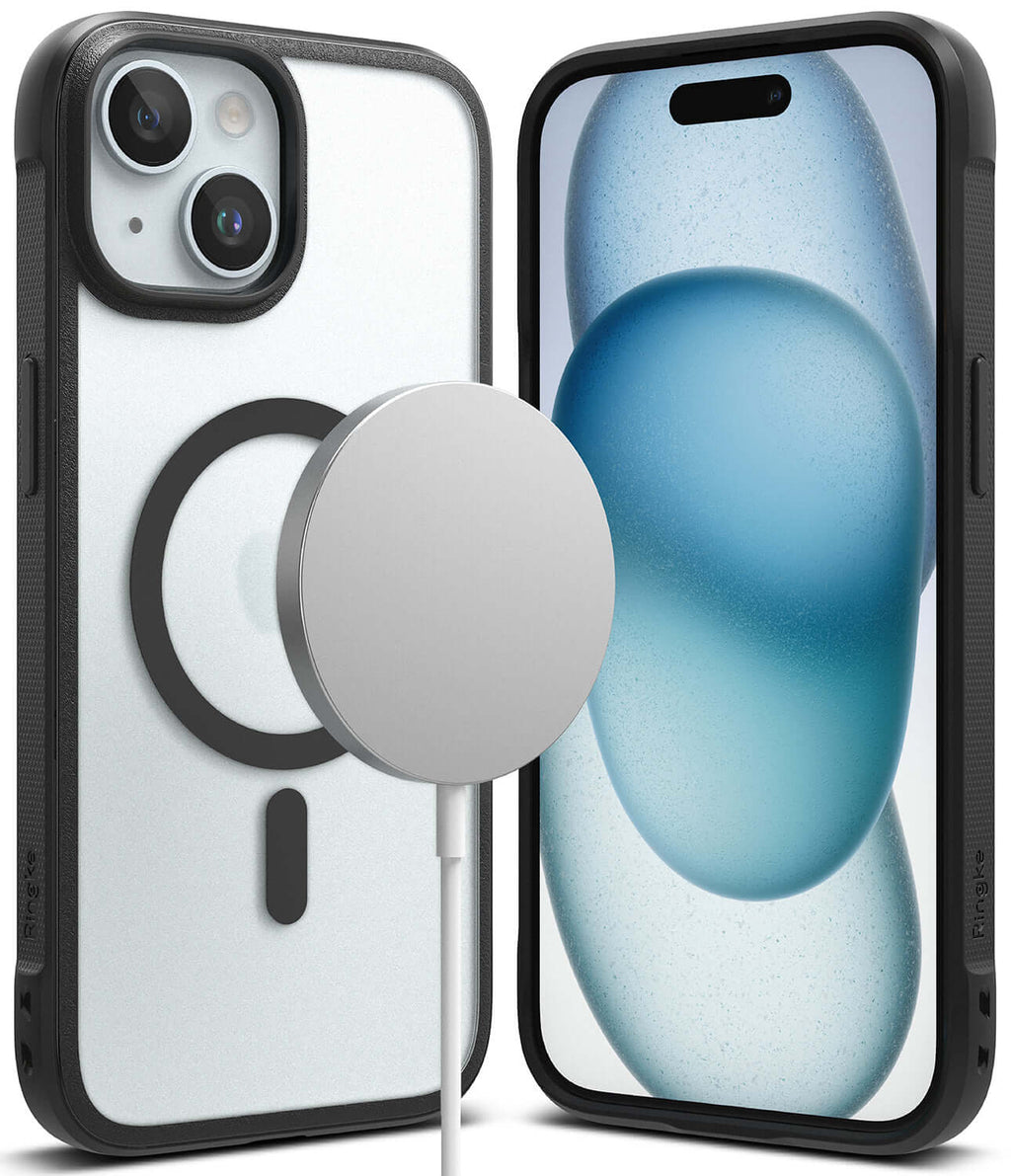 Estuche para iPhone 15 Plus - Ringke Fusion Bold Magnetic - Matte Black