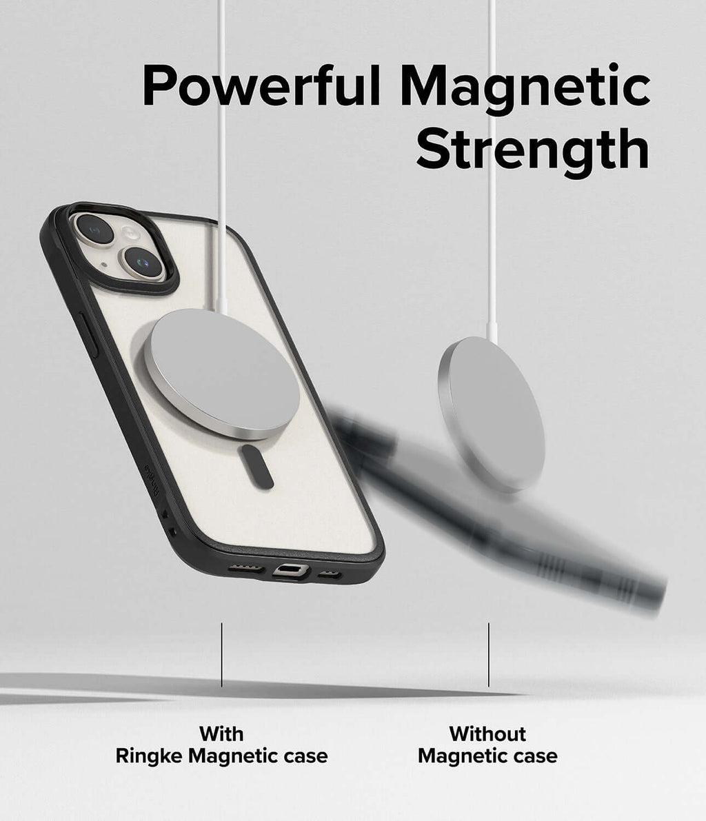 Estuche para iPhone 15 Plus - Ringke Fusion Bold Magnetic - Matte Black