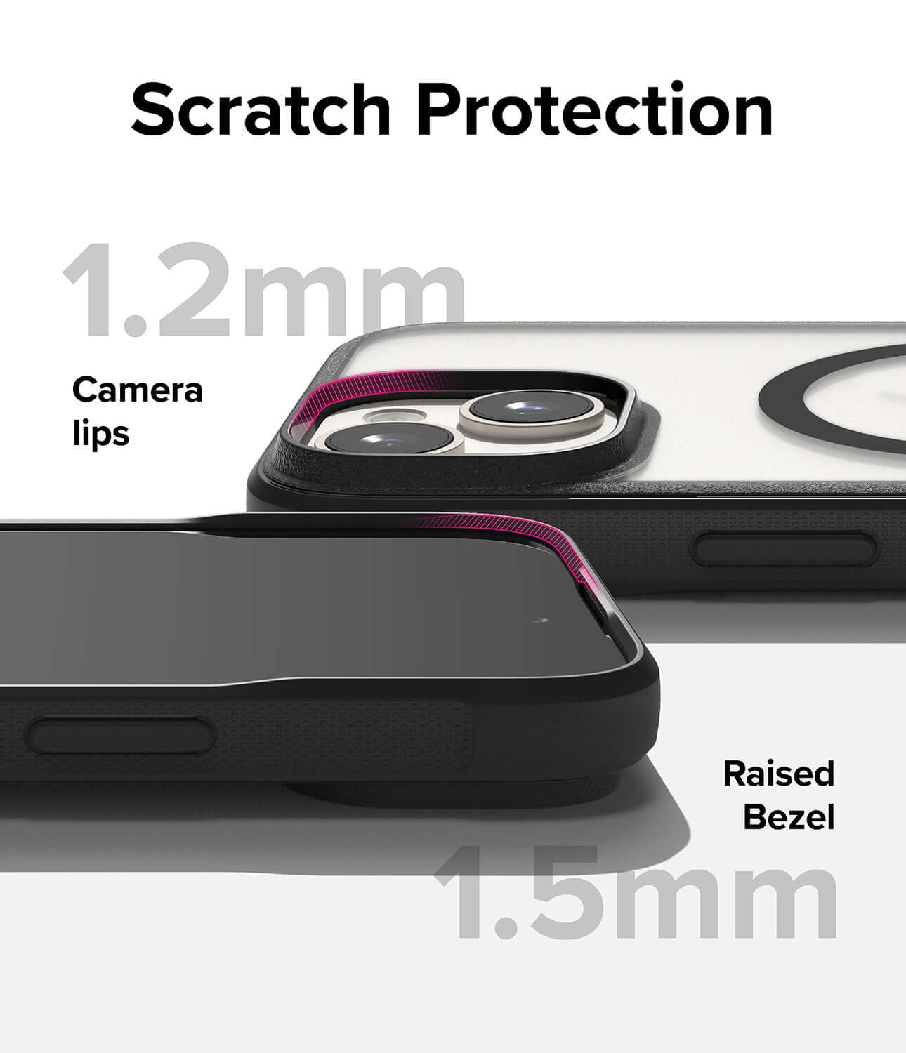 Estuche para iPhone 15 Plus - Ringke Fusion Bold Magnetic - Matte Black