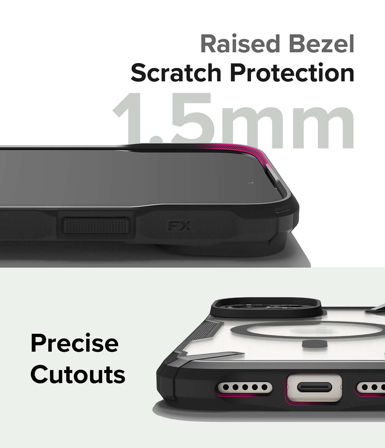 Estuche para iPhone 15 Plus - Ringke Fusion-X Magnetic - Black