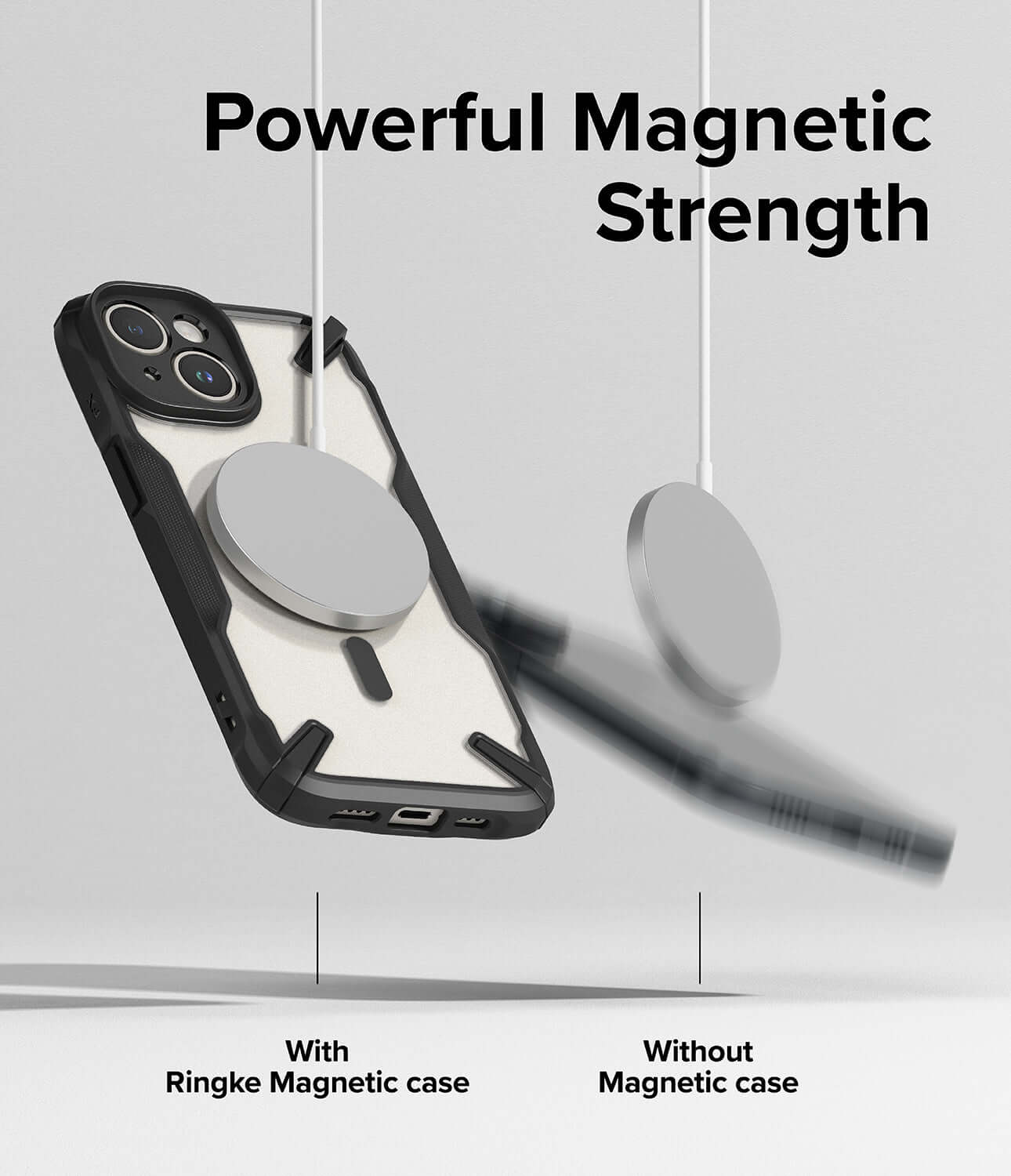 Estuche para iPhone 15 Plus - Ringke Fusion-X Magnetic - Black