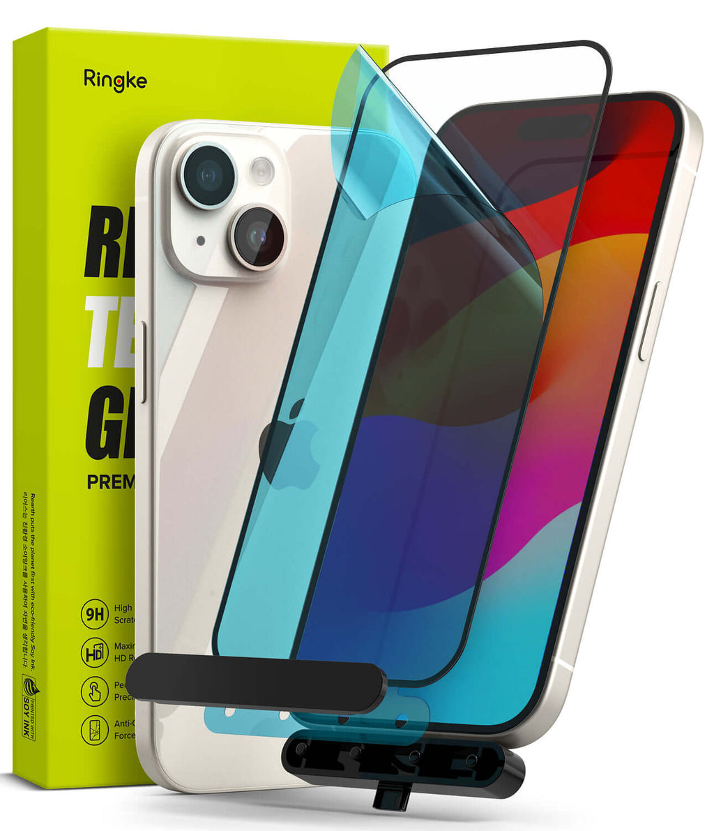 Vidrio Templado para iPhone 15 Plus - Ringke Tempered Glass Full Cover