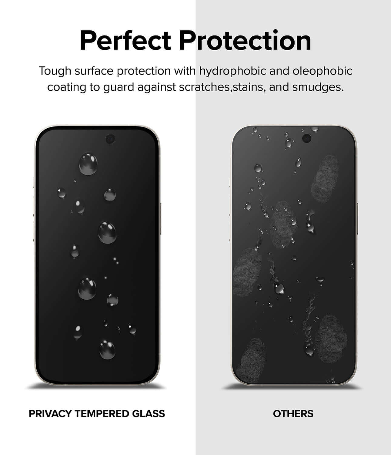 Vidrio Templado para iPhone 15 Plus Compatible con: 14 Pro Max / 16 Plus - Ringke Privacy Tempered Glass