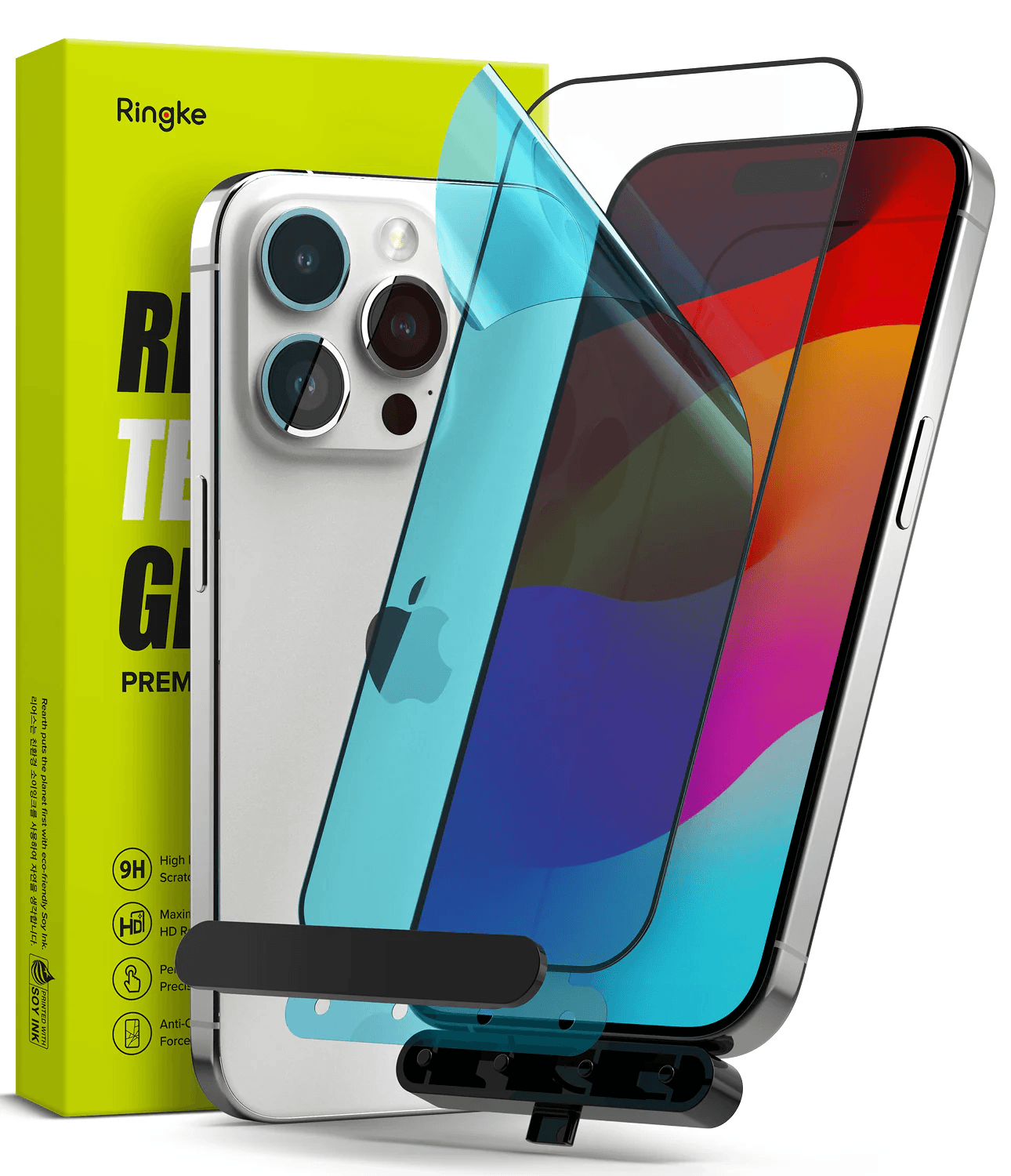 Vidrio Templado para iPhone 15 Pro - Ringke Full Cover Glass