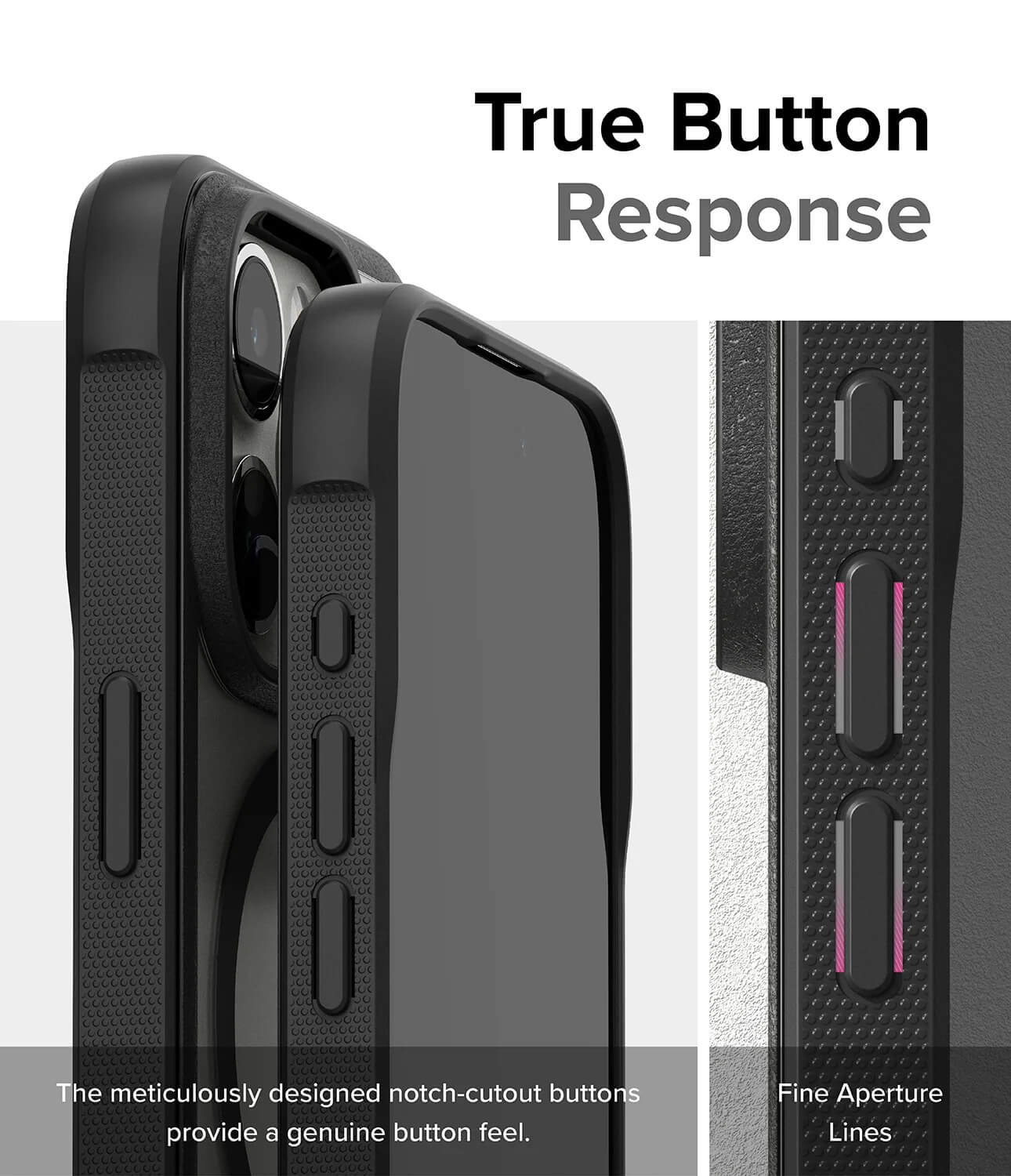 Estuche para iPhone 15 Pro - Ringke Fusion Bold Magnetic - Matte Black