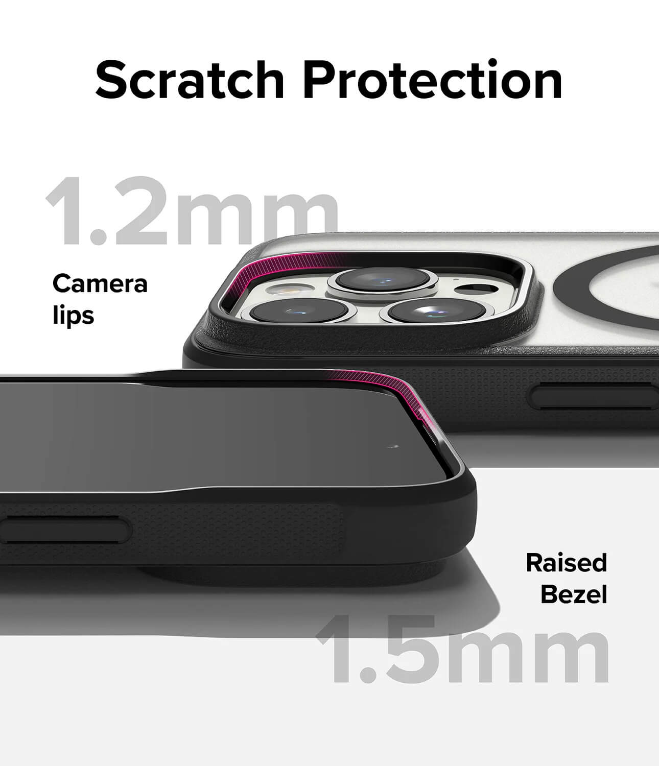 Estuche para iPhone 15 Pro - Ringke Fusion Bold Magnetic - Matte Black