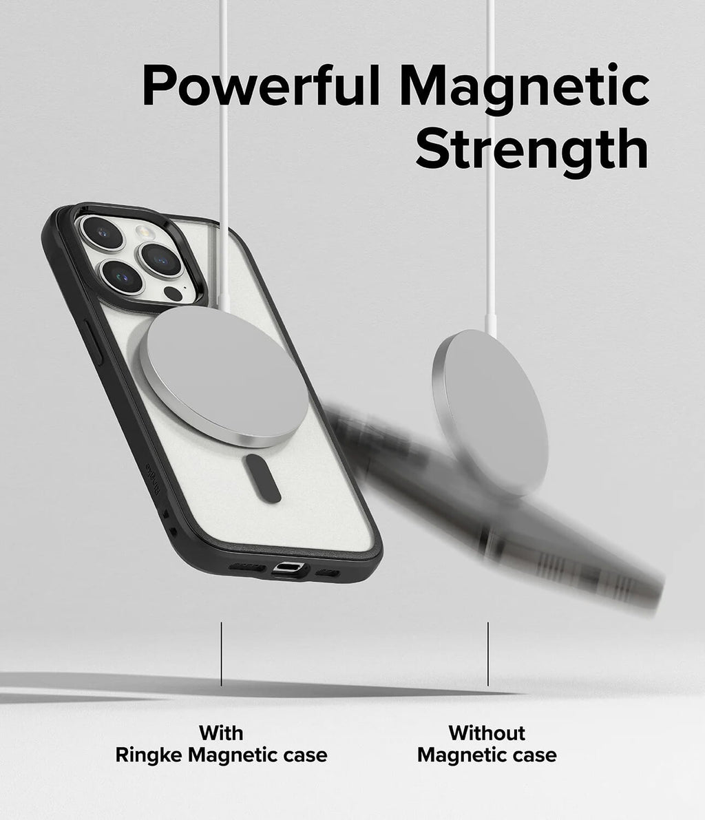 Estuche para iPhone 15 Pro - Ringke Fusion Bold Magnetic - Matte Black