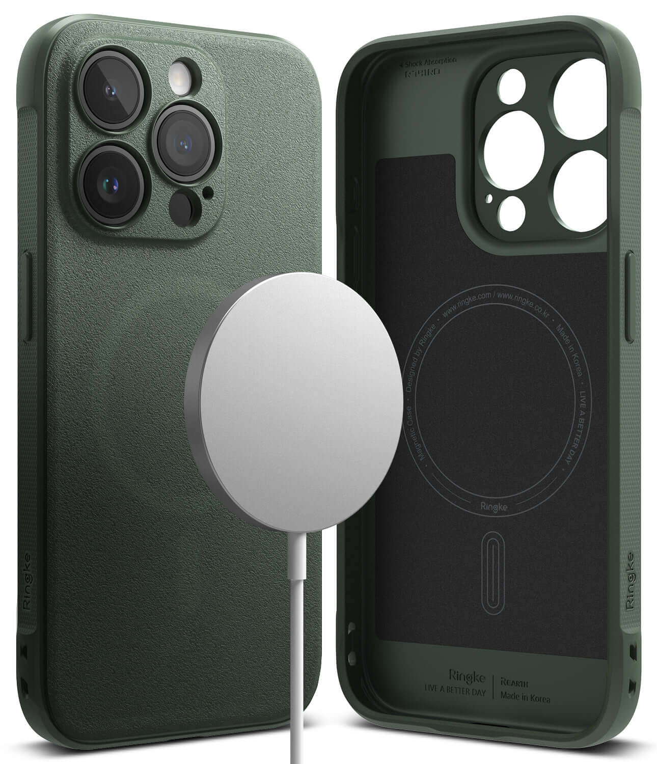 Estuche para iPhone 15 Pro - Ringke Onyx Magnetic - Dark Green