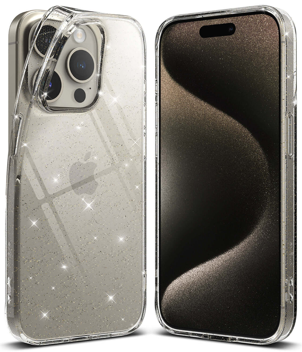 Estuche para iPhone 15 Pro Max - Ringke Air - Glitter Clear