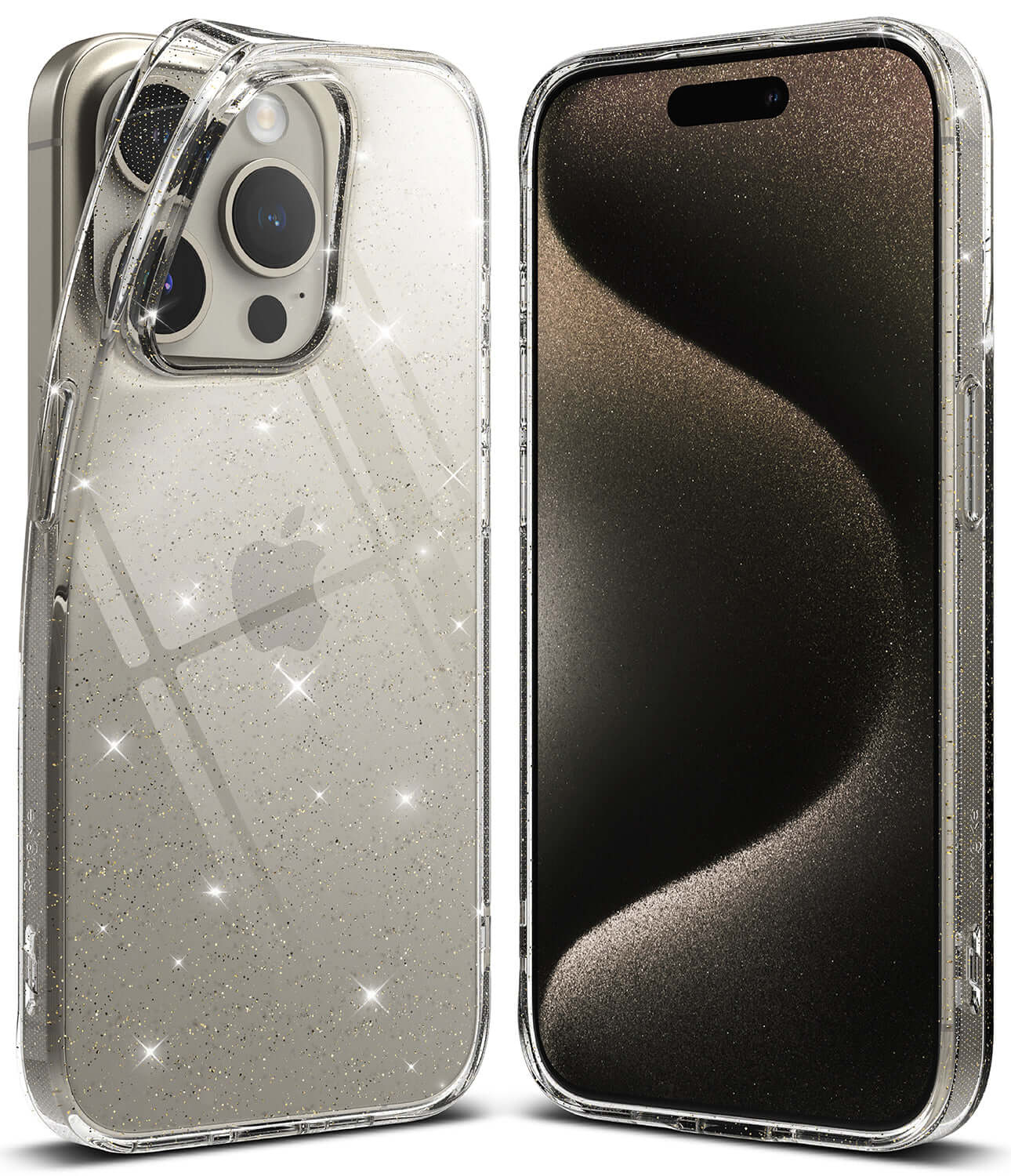 Estuche para iPhone 15 Pro Max - Ringke Air - Glitter Clear