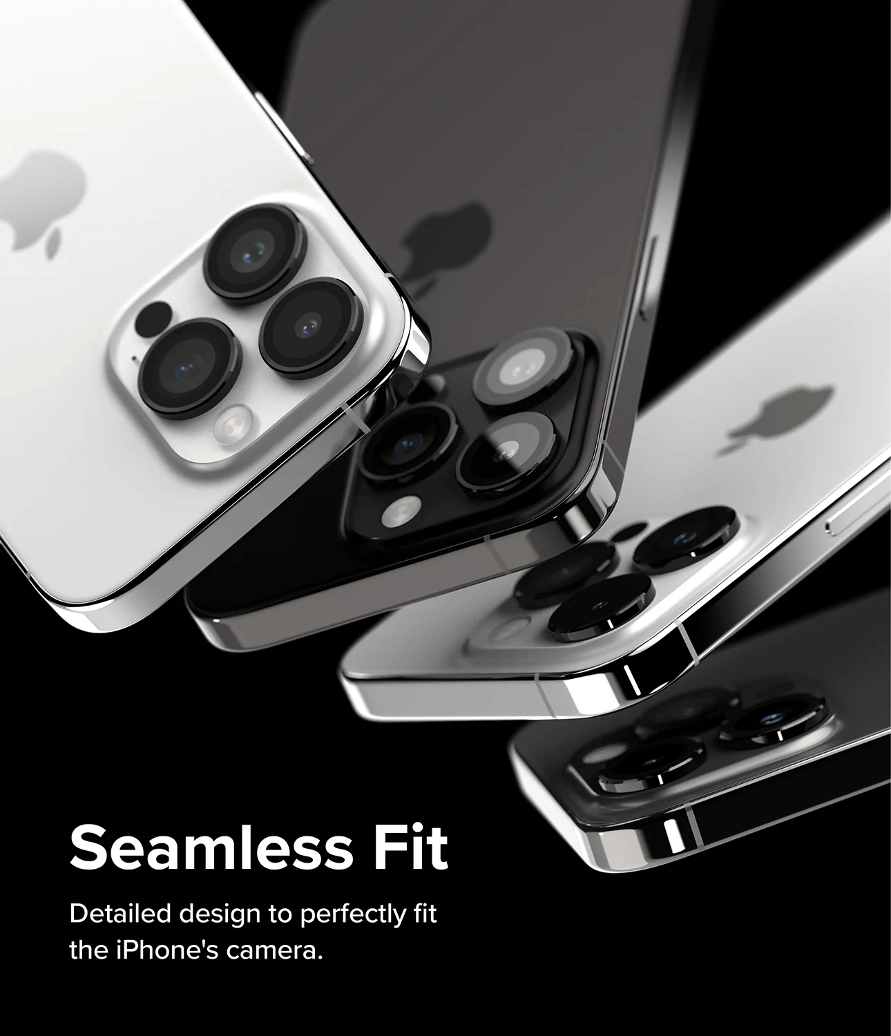 Estuche para iPhone 15 Pro Max - Ringke Camera Lens Frame Glass - Black