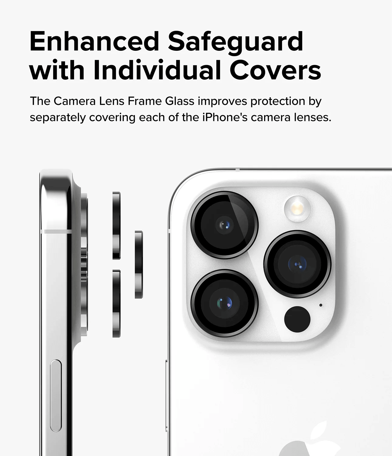 Estuche para iPhone 15 Pro Max - Ringke Camera Lens Frame Glass - Black