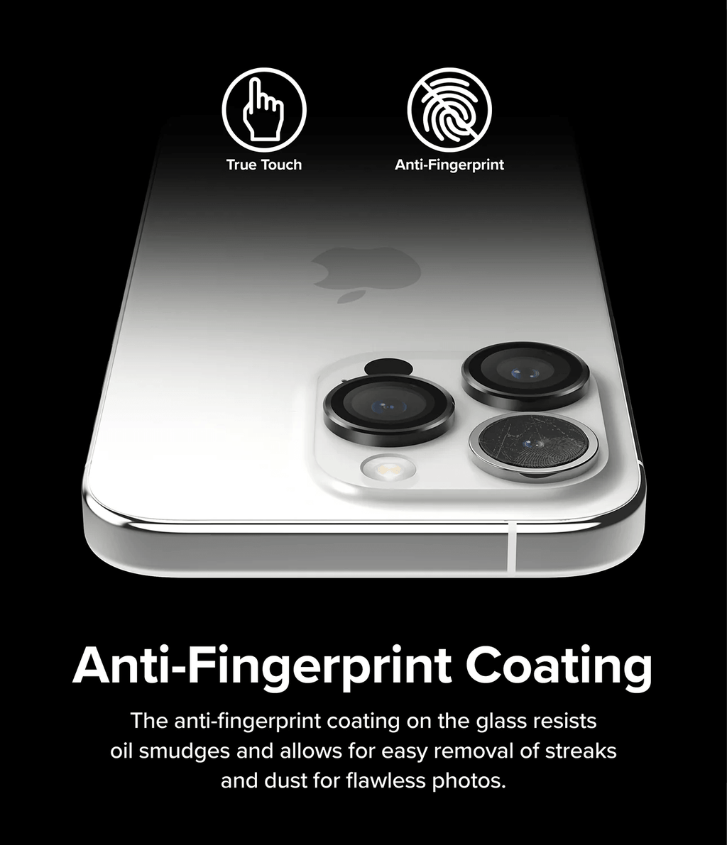 Estuche para iPhone 15 Pro Max - Ringke Camera Lens Frame Glass - Black