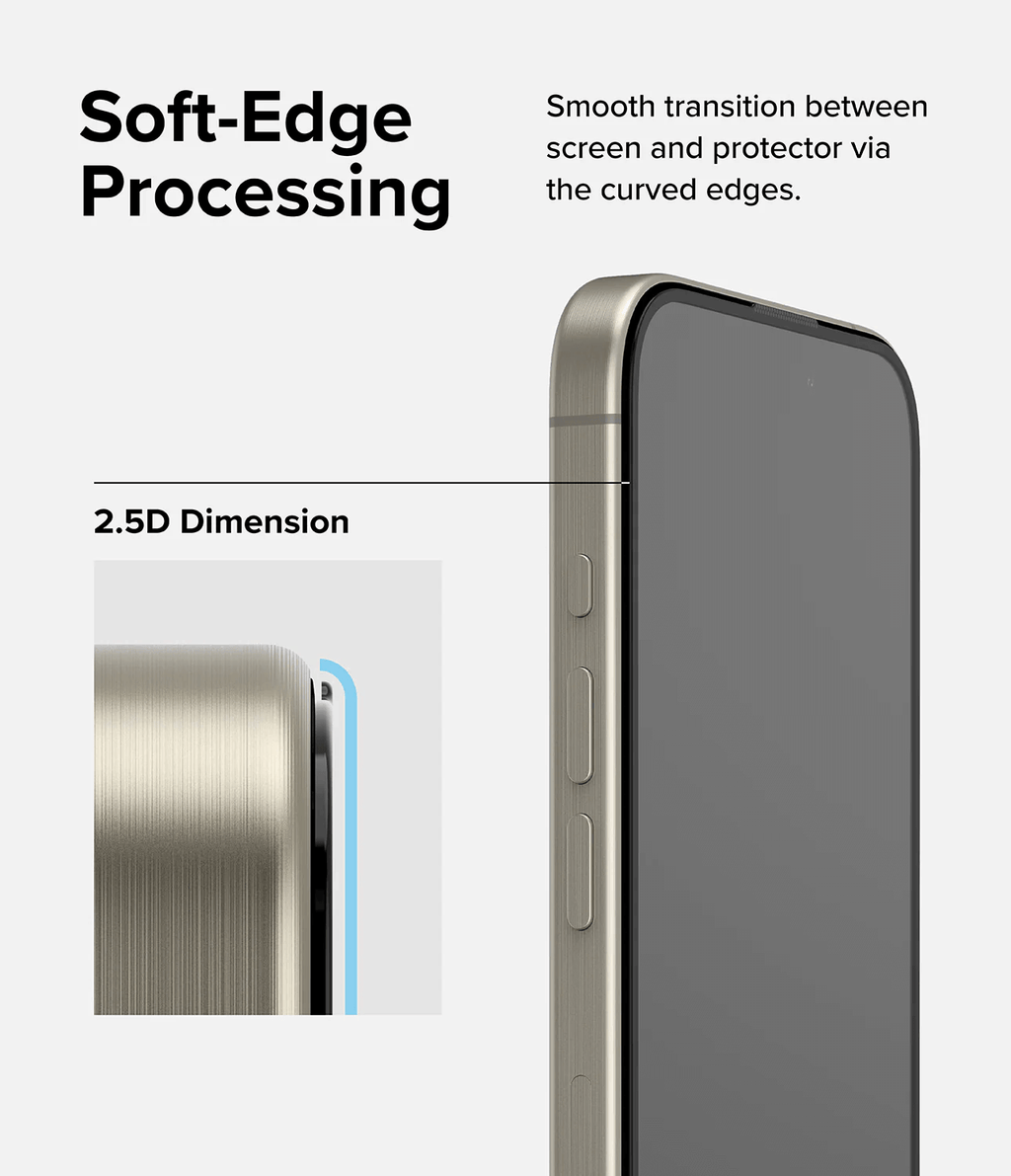 Protector de Pantalla para iPhone 15 Pro Max - Ringke Easy Slide Tempered Glass (Pack de 2)