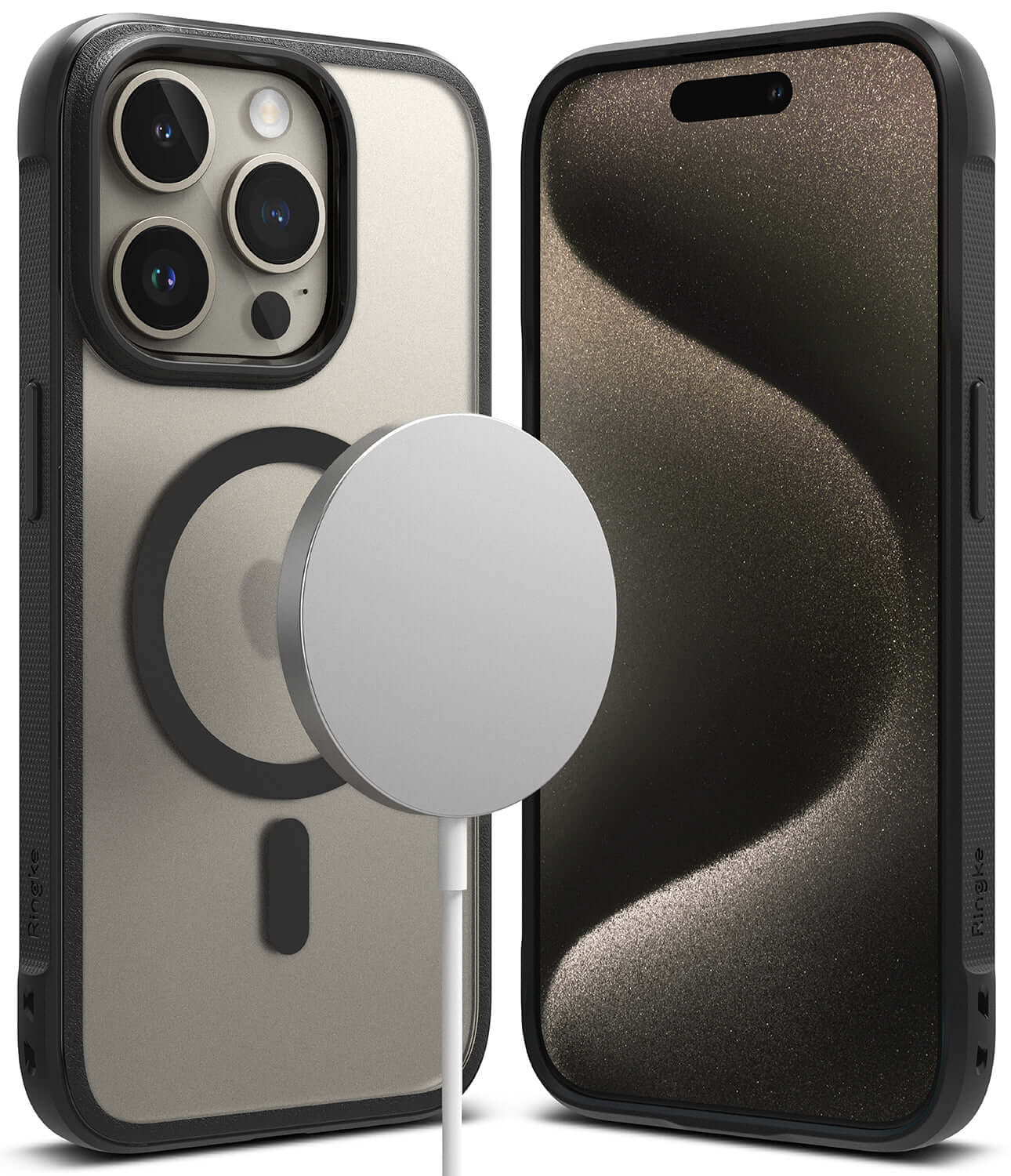 Estuche para iPhone 15 Pro Max - Ringke Fusion Bold Magnetic - Matte Black