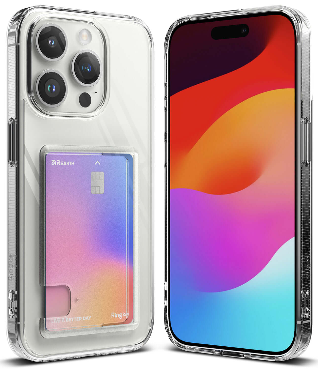 Estuche para iPhone 15 Pro Max - Ringke Fusion Card - Clear