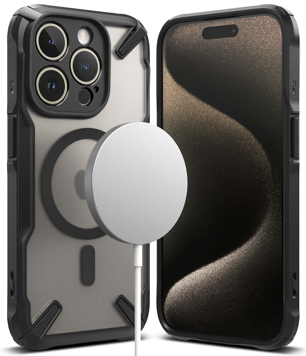 Estuche para iPhone 15 Pro Max - Ringke Fusion-X Magnetic - Matte Black