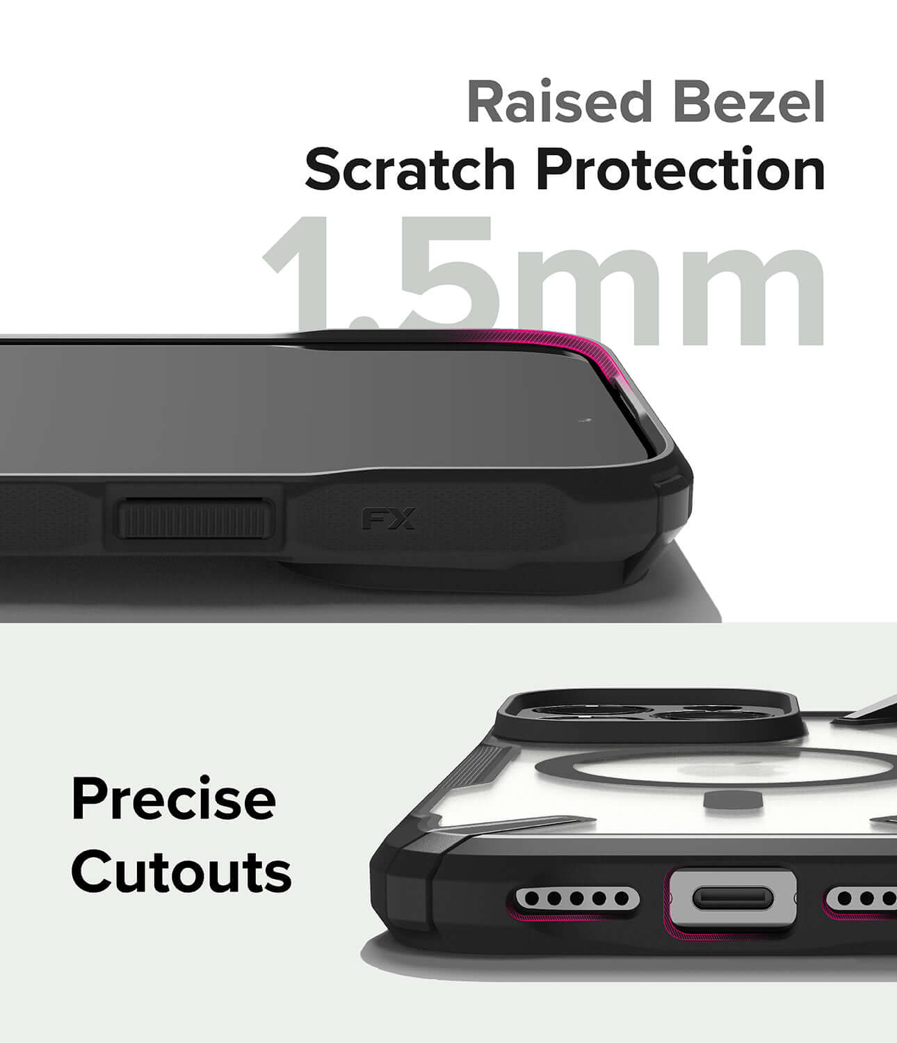 Estuche para iPhone 15 Pro Max - Ringke Fusion-X Magnetic - Matte Black