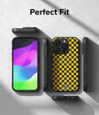 Estuche para iPhone 15 Pro Max - Ringke Onyx Design - Checkerboard Yellow
