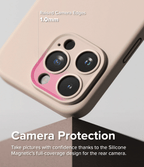 Estuche para iPhone 15 Pro Max - Ringke Silicone Magnetic - Pink Sand