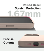 Estuche para iPhone 15 Pro Max - Ringke Silicone Magnetic - Pink Sand