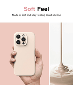 Estuche para iPhone 15 Pro Max - Ringke Silicone Magnetic - Pink Sand