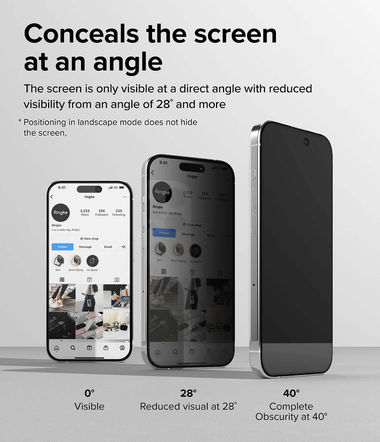 Vidrio Templado para iPhone 15 Pro Max - Ringke Privacy Glass