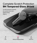 Vidrio Templado para iPhone 16 / 15 - Ringke Easy Slide Privacy Glass (Pack de 2)