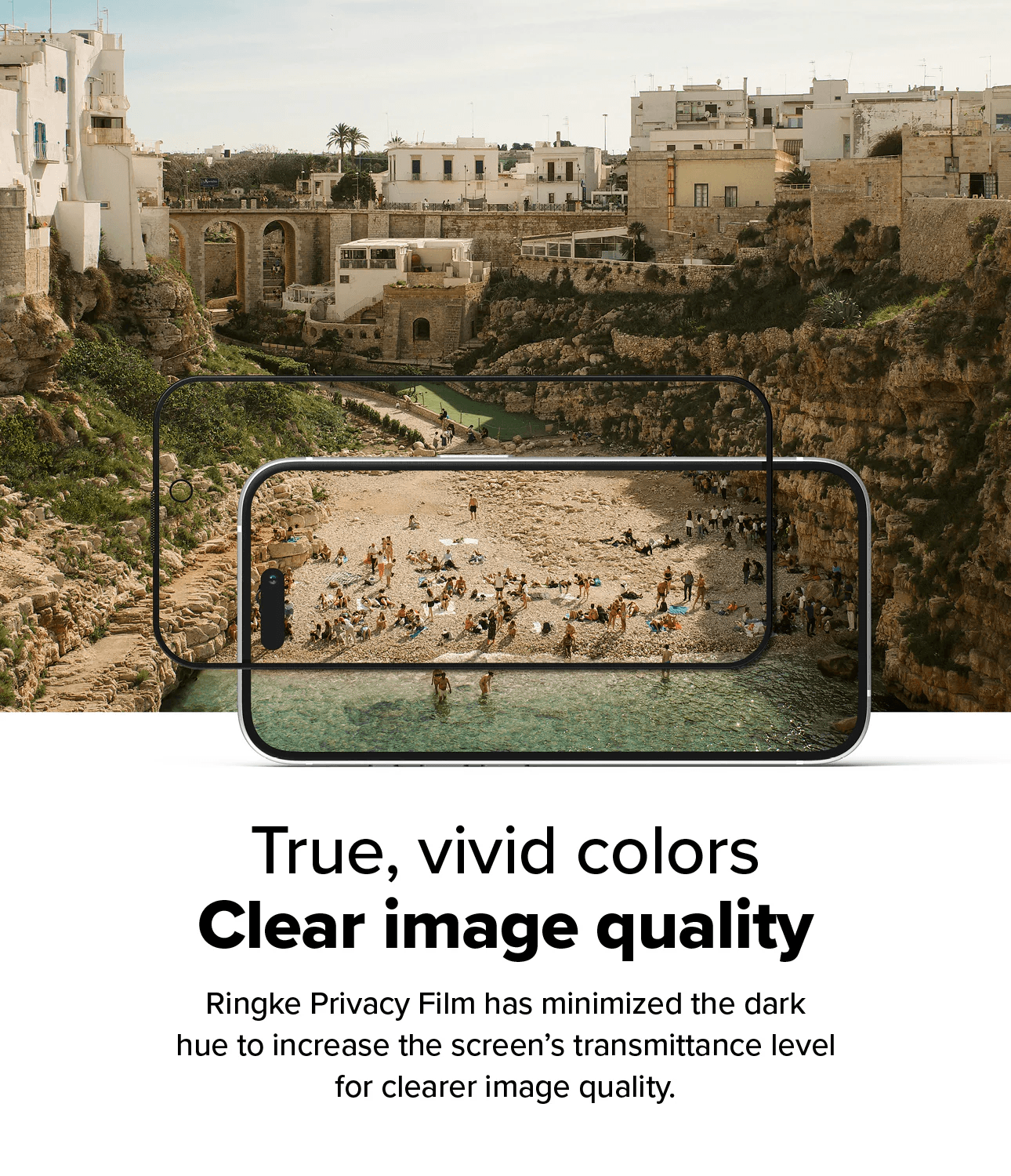Vidrio Templado para iPhone 16 / 15 - Ringke Easy Slide Privacy Glass (Pack de 2)