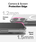 Estuche para iPhone 16 - Ringke Fusion Magnetic - Matte Clear