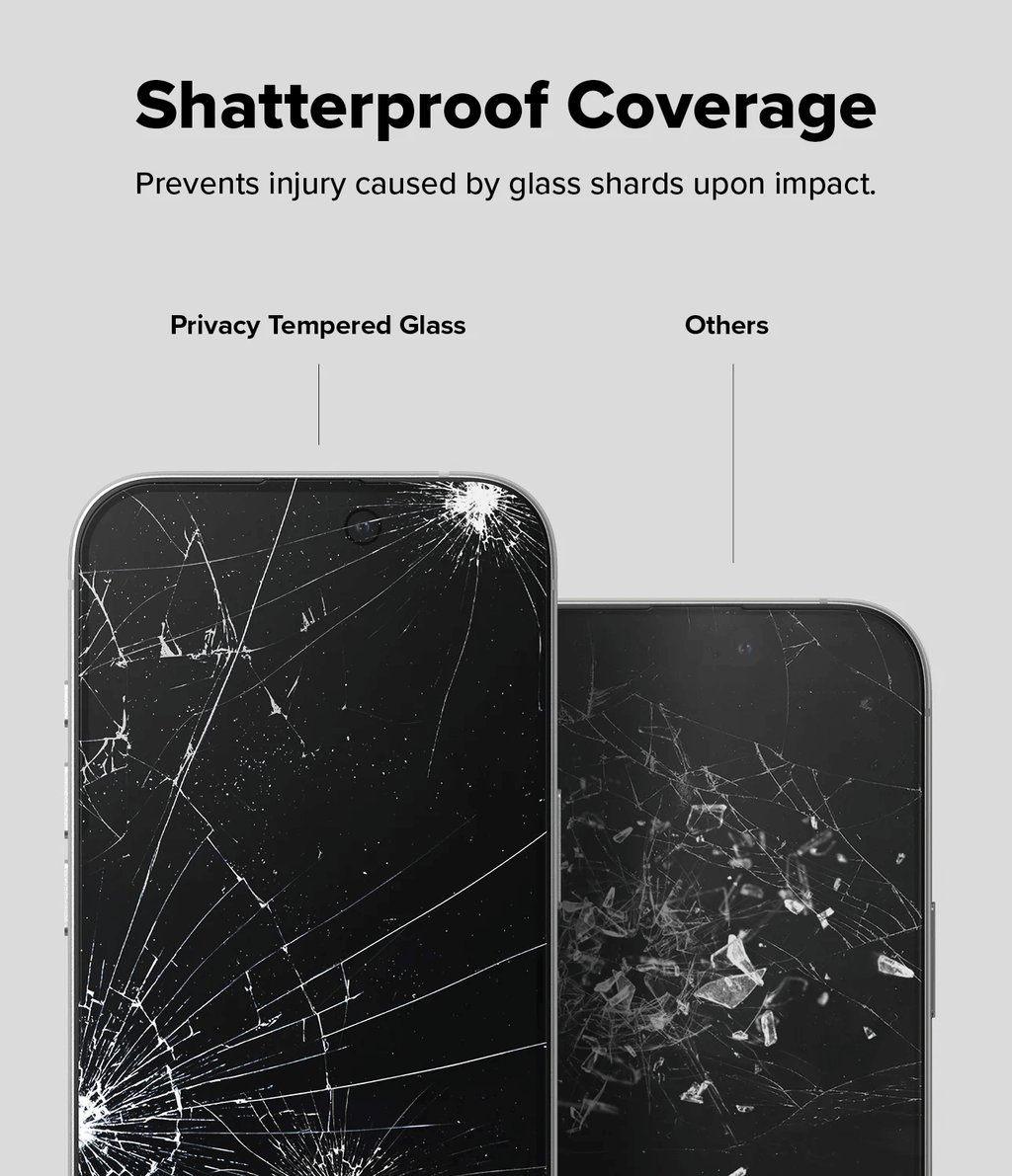 Vidrio Templado para iPhone 16 Plus / 15 Plus - Ringke Easy Slide Privacy Glass (Pack de 2)
