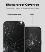 Vidrio Templado para iPhone 16 Plus / 15 Plus - Ringke Easy Slide Privacy Glass (Pack de 2)