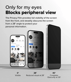 Vidrio Templado para iPhone 16 Plus / 15 Plus - Ringke Easy Slide Privacy Glass (Pack de 2)