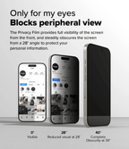 Vidrio Templado para iPhone 16 Pro - Ringke Easy Slide Privacy Glass (Pack de 2)