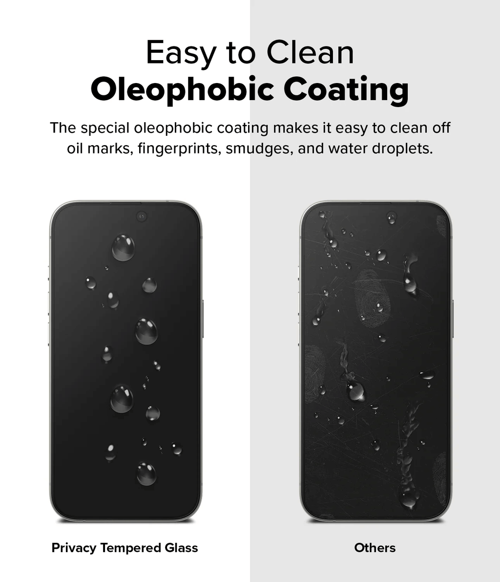 Vidrio Templado para iPhone 16 Pro - Ringke Easy Slide Privacy Glass (Pack de 2)