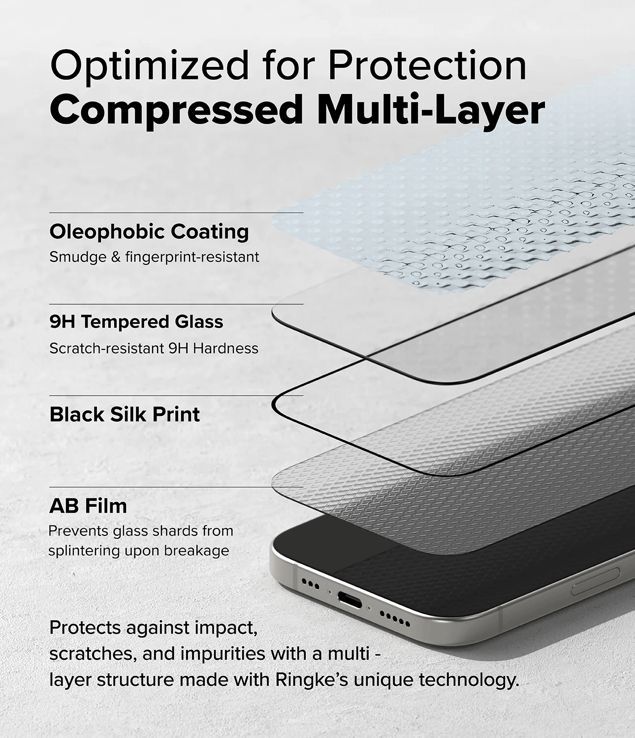 Vidrio Templado para iPhone 16 Pro - Ringke Easy Slide Tempered Glass (Pack de 2)
